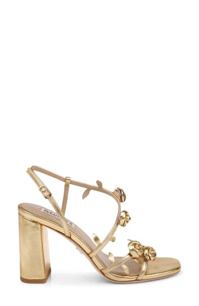 Badgley Mischka Orsola Block Heel Sandal In Gold