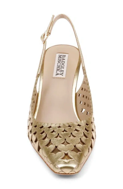Badgley Mischka Onna Slingback Pump In Gold