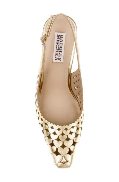 Badgley Mischka Onna Slingback Pump In Gold