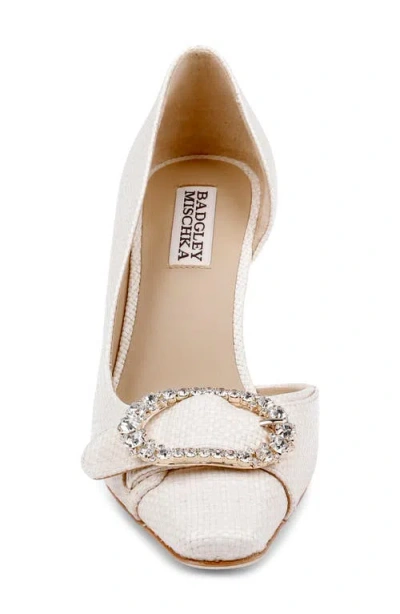 Badgley Mischka Odyssey Half D'orsay Pump In Neutral