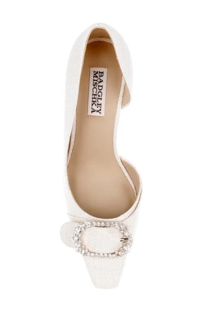 Badgley Mischka Odyssey Half D'orsay Pump In Neutral