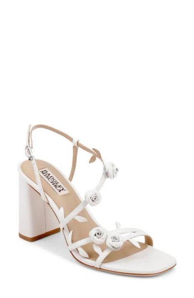 Badgley Mischka Orsola Block Heel Sandal In White