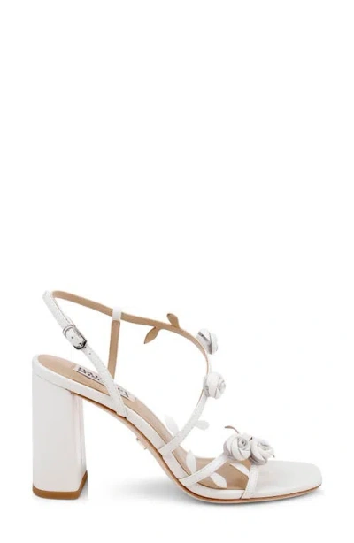 Badgley Mischka Orsola Block Heel Sandal In White