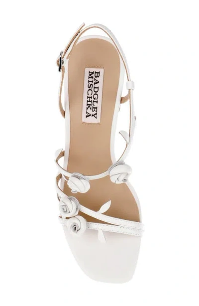 Badgley Mischka Orsola Block Heel Sandal In White