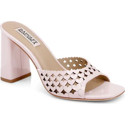 Badgley Mischka Omni Laser-cut Heart Sandal In Pink