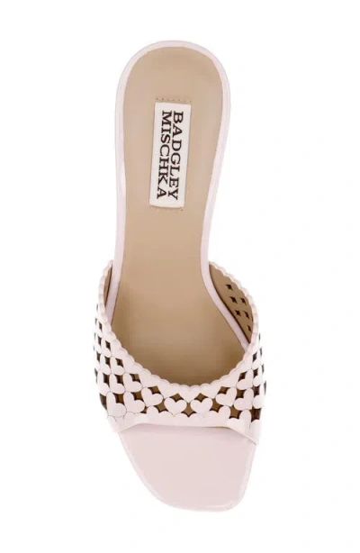 Badgley Mischka Omni Laser-cut Heart Sandal In Pink