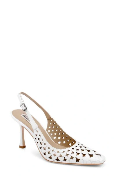 Badgley Mischka Onna Slingback Pump In White
