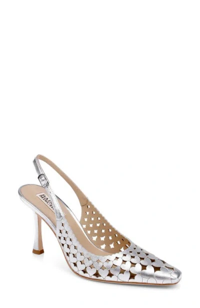 Badgley Mischka Onna Slingback Pump In Silver