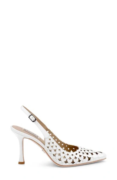 Badgley Mischka Onna Slingback Pump In White