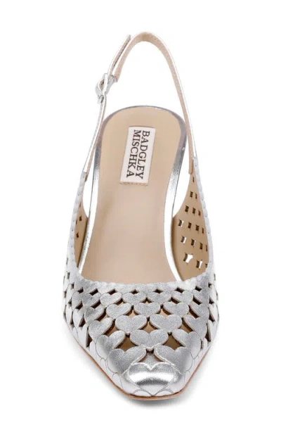Badgley Mischka Onna Slingback Pump In Silver