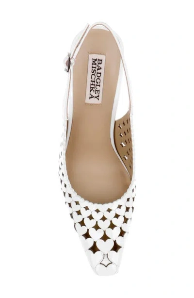 Badgley Mischka Onna Slingback Pump In White