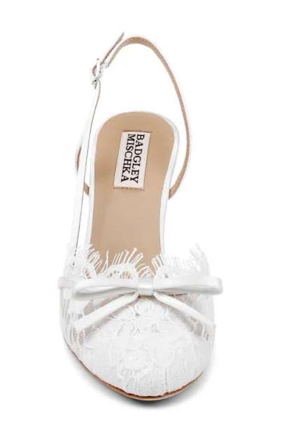 Badgley Mischka Oakville Slingback Pump In White