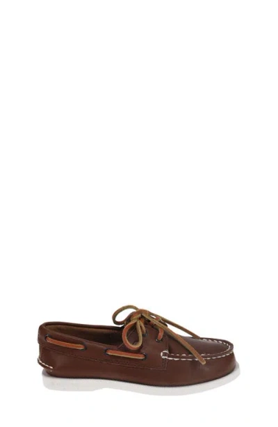 Sperry Kids' Authentic Original™ 2-eye Leather Boat Shoe In Brown