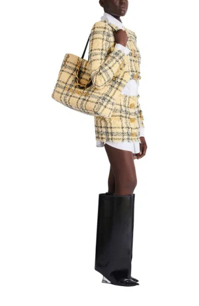 Balmain 1945 Plaid-pattern Tote Bag In Neutral