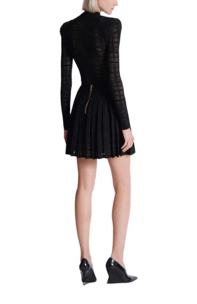 Balmain Short Pleated Skirt In Black