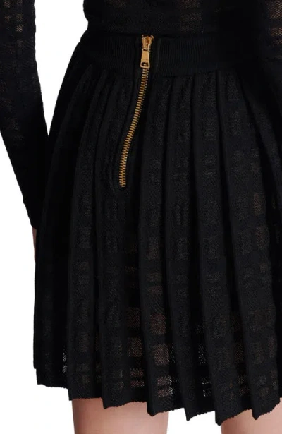 Balmain Short Pleated Skirt In Black