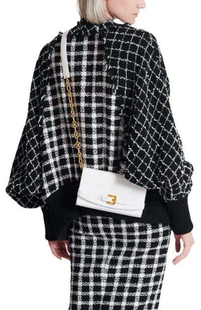 Balmain Shuffle Wallet Chain Strap Buckle Detail In White