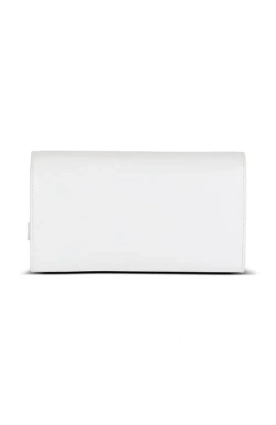 Balmain Shuffle Wallet Chain Strap Buckle Detail In White