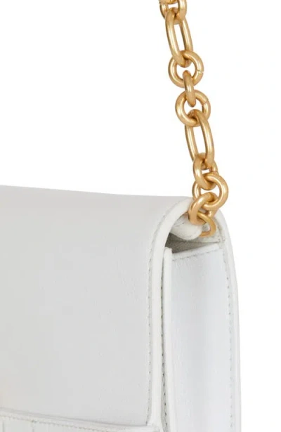 Balmain Shuffle Wallet Chain Strap Buckle Detail In White