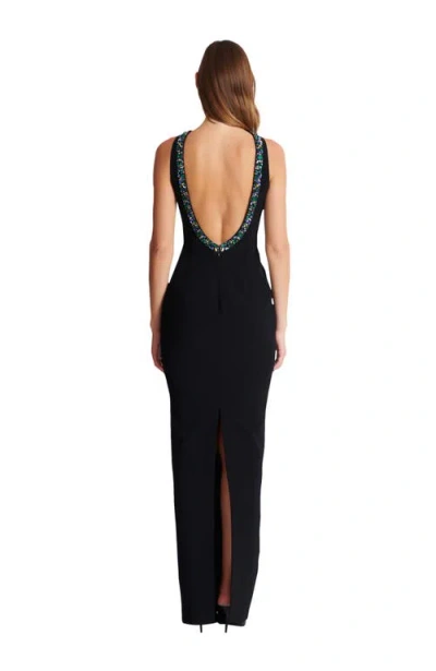 Balmain Long Sleeveless Dress In Black