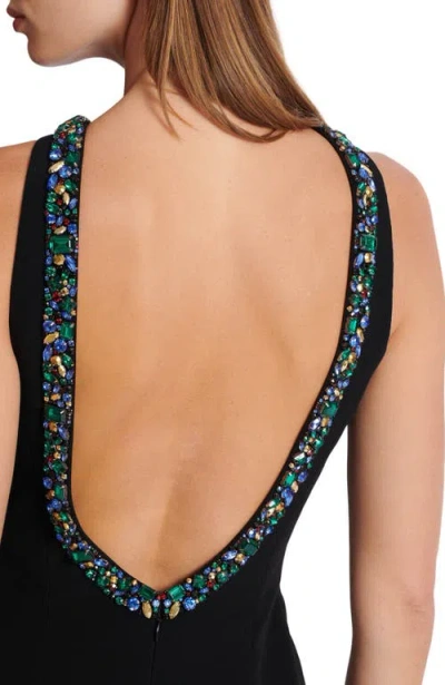 Balmain Long Sleeveless Dress In Black