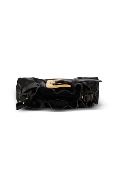 Balmain Mini Anthem Bag In Embossed Crocodile-print Calfskin In Black