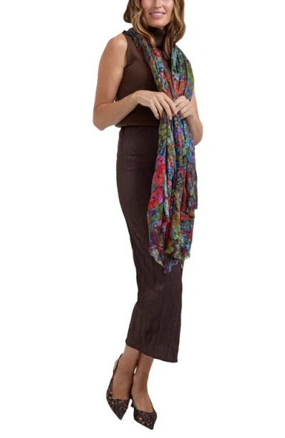 Lily And Lionel London Autumn Floral Printed Scarf In Multi