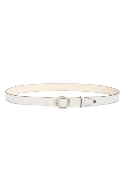 Rag & Bone Audrey Slim Leather Belt In White