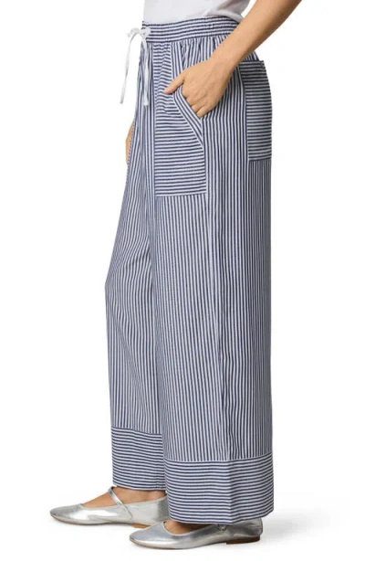 Splendid Ella Stripe Wide Leg Pants In Blue