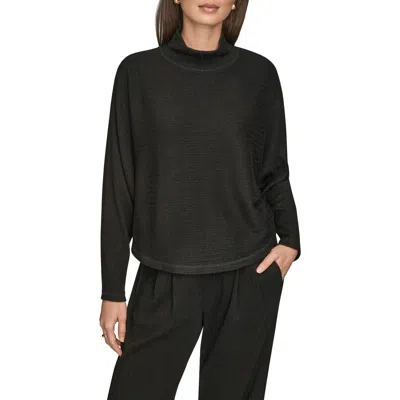 Donna Karan New York Mock Neck Sweater In Blue