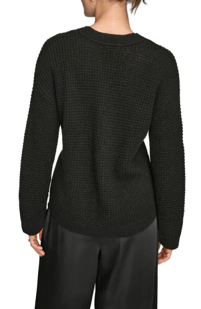 Donna Karan New York Waffle Stitch Wool & Cashmere Sweater In Animal Print