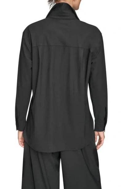 Donna Karan New York Front Button Shirt In Multi