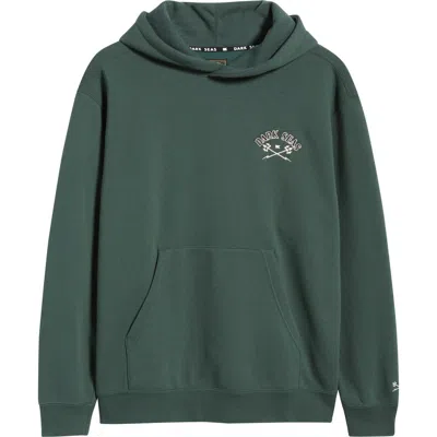 Dark Seas Burkhart Embroidered Heavyweight Fleece Hoodie In Green