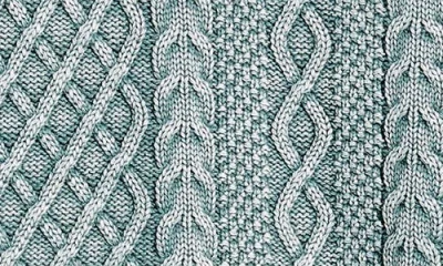 Dark Seas Big Sur Mixed Stitch Sweater In Green