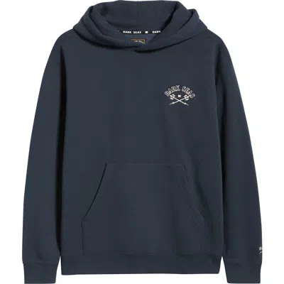 Dark Seas Burkhart Embroidered Heavyweight Fleece Hoodie In Blue