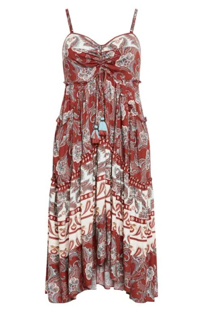 City Chic Lilah Love Paisley Maxi Dress In Multi