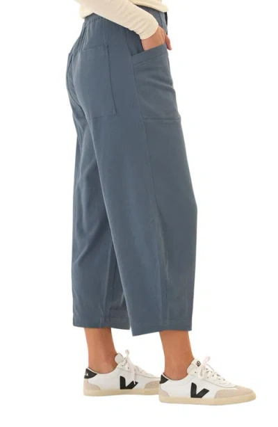 Threads 4 Thought Lauren Crop Barrel Stretch Twill Pants In Blue
