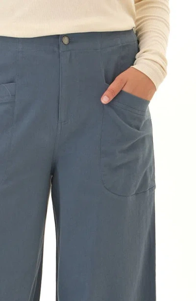 Threads 4 Thought Lauren Crop Barrel Stretch Twill Pants In Blue