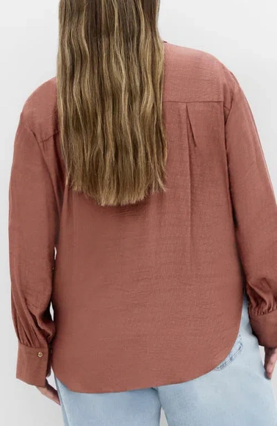 City Chic Rosabella Satin Shirt In Multi