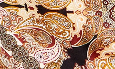 City Chic Mylah Print Tie Neck Shirt In Brown