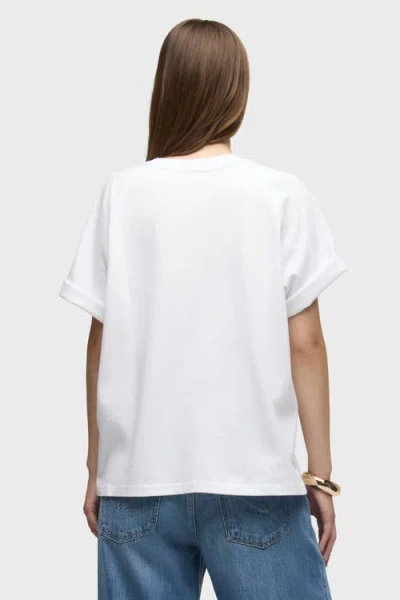 Hudson Jeans Oversized Raglan Tee In White