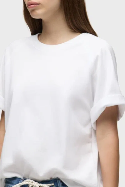 Hudson Jeans Oversized Raglan Tee In White