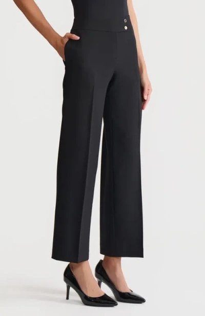 Kasper Extended Button Tab Pants In Black