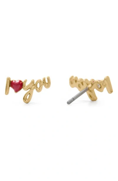 Kate Spade New York I Love You Stud Earrings In Gold