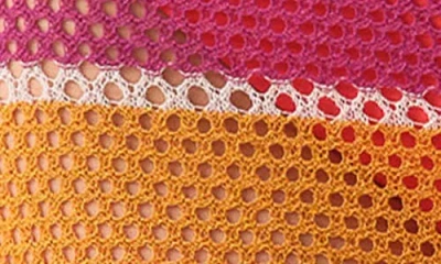 Pq Swim Renee Stripe Sheer Crop Cover-up Top In Multi