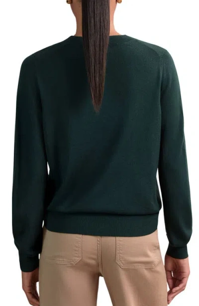 Reiss Hester Crewneck Wool Sweater In Green