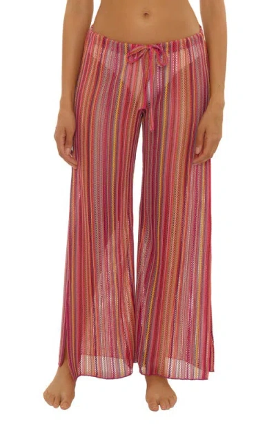 Becca Seaside Side Slit Cover-up Pants In Pink