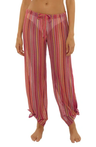 Becca Seaside Side Slit Cover-up Pants In Pink