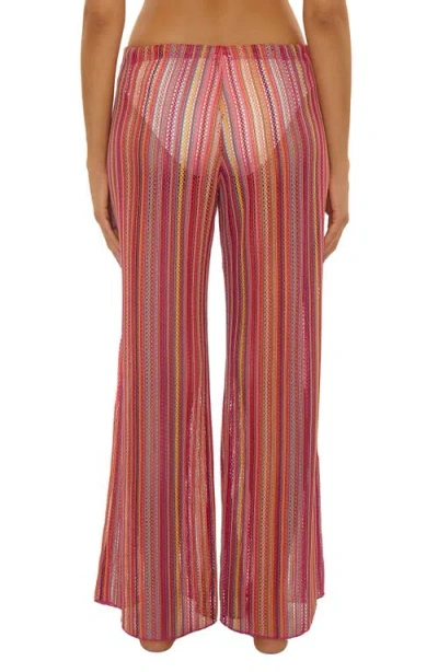 Becca Seaside Side Slit Cover-up Pants In Pink