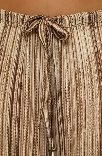 Becca Seaside Side Slit Cover-up Pants In Brown